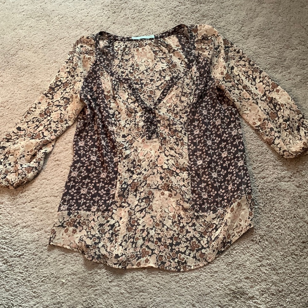 Sheer peasant blouse